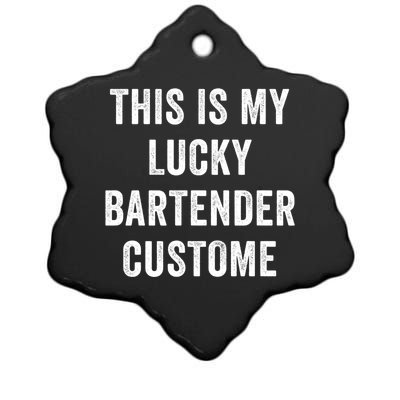 This Is My Lucky Bartender Costume St Patty's Bar Meaningful Gift Ceramic Star Ornament