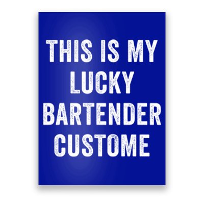 This Is My Lucky Bartender Costume St Patty's Bar Meaningful Gift Poster