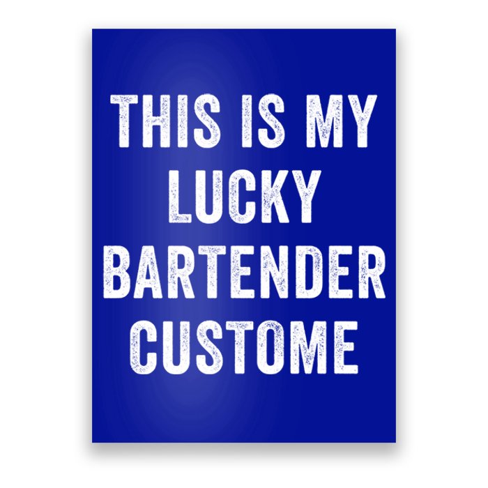 This Is My Lucky Bartender Costume St Patty's Bar Meaningful Gift Poster