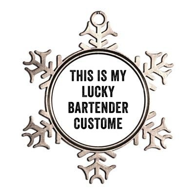 This Is My Lucky Bartender Costume St Patty's Bar Meaningful Gift Metallic Star Ornament