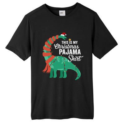 This Is My Christmas Pajama Dinosaur Brontosaurus Xmas Long Sleeve Tall Fusion ChromaSoft Performance T-Shirt