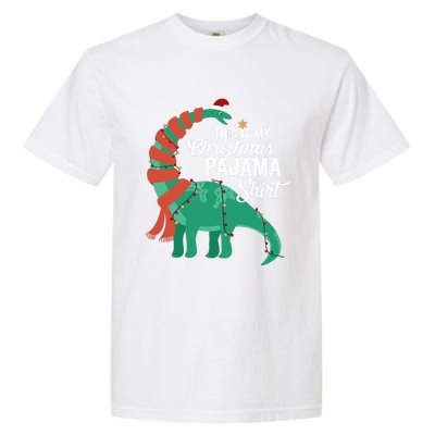 This Is My Christmas Pajama Dinosaur Brontosaurus Xmas Long Sleeve Garment-Dyed Heavyweight T-Shirt