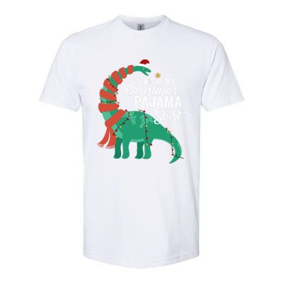 This Is My Christmas Pajama Dinosaur Brontosaurus Xmas Long Sleeve Softstyle® CVC T-Shirt