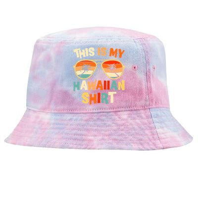 This Is My Hawaiian Tee Tropical Luau Costume Party Hawaii Tie-Dyed Bucket Hat