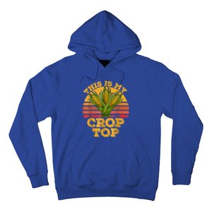 This Is My Crop Top Funny Farmer Farming Corn Lover Retro Hoodie