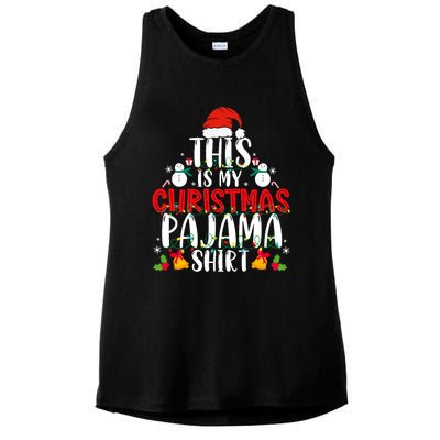 This Is My Christmas Pajama Xmas Family Christmas 2024 Ladies PosiCharge Tri-Blend Wicking Tank