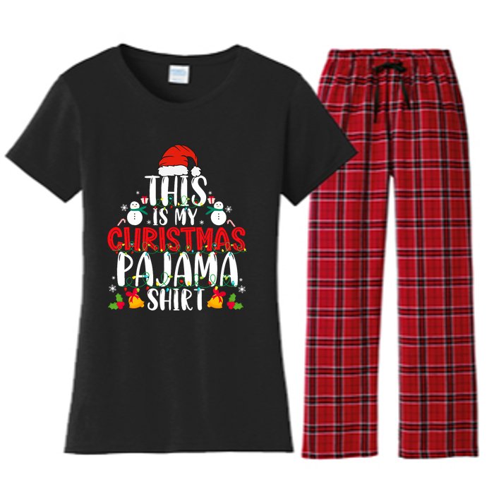 This Is My Christmas Pajama Xmas Family Christmas 2024 Women's Flannel Pajama Set