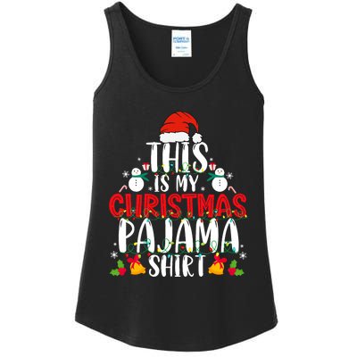 This Is My Christmas Pajama Xmas Family Christmas 2024 Ladies Essential Tank