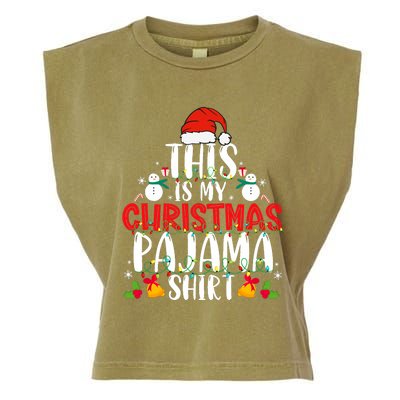 This Is My Christmas Pajama Xmas Family Christmas 2024 Garment-Dyed Women's Muscle Tee