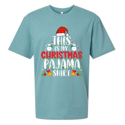 This Is My Christmas Pajama Xmas Family Christmas 2024 Sueded Cloud Jersey T-Shirt