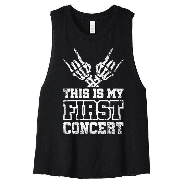 This Is My First Concert Women's Racerback Cropped Tank