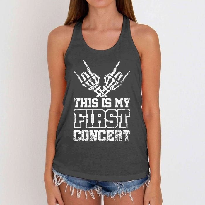 This Is My First Concert Women's Knotted Racerback Tank