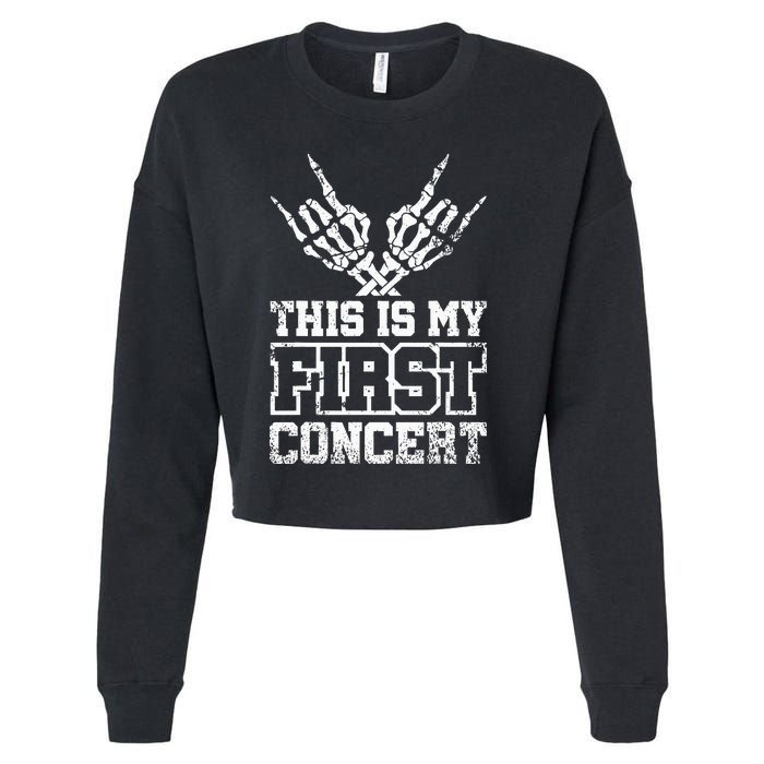 This Is My First Concert Cropped Pullover Crew