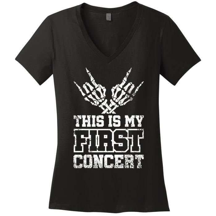 This Is My First Concert Women's V-Neck T-Shirt