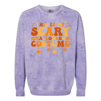 This Is My Scary Halloween Costume Gift Colorblast Crewneck Sweatshirt