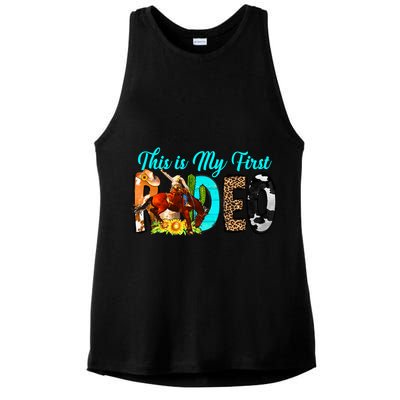 This Is My First Rodeo Country Life Howdy Ladies PosiCharge Tri-Blend Wicking Tank