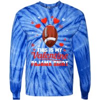 This Is My Valentine Pajama Funny Gift Headband Football Players Gift Tie-Dye Long Sleeve Shirt