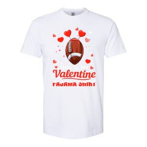 This Is My Valentine Pajama Funny Gift Headband Football Players Gift Softstyle CVC T-Shirt