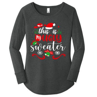 This Is My Ugly Sweater Funny Christmas Xmas Holiday Women's Perfect Tri Tunic Long Sleeve Shirt