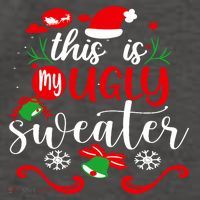 This Is My Ugly Sweater Funny Christmas Xmas Holiday Vector Backpack