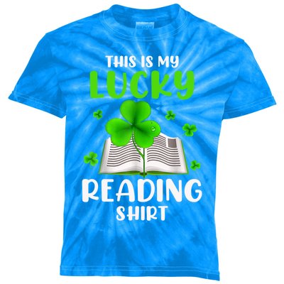 This Is My Lucky Reading Gift St Patrick's Day Book Lover Meaningful Gift Kids Tie-Dye T-Shirt