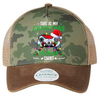 This Is My Christmas Pajama Video Game Gamer Boy Teens Legacy Tie Dye Trucker Hat