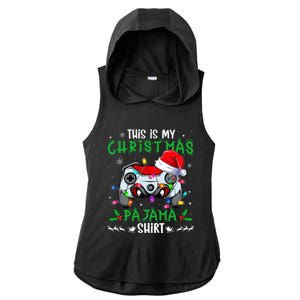 This Is My Christmas Pajama Video Game Gamer Boy Teens Ladies PosiCharge Tri-Blend Wicking Draft Hoodie Tank