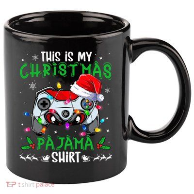 This Is My Christmas Pajama Video Game Gamer Boy Teens 11oz C Handle Ceramic Mug