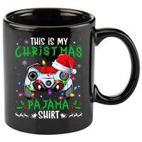 This Is My Christmas Pajama Video Game Gamer Boy Teens 11oz C Handle Ceramic Mug