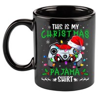 This Is My Christmas Pajama Video Game Gamer Boy Teens 11oz C Handle Ceramic Mug