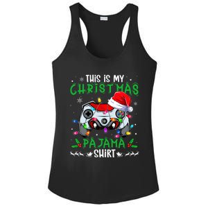 This Is My Christmas Pajama Video Game Gamer Boy Teens Ladies PosiCharge Competitor Racerback Tank