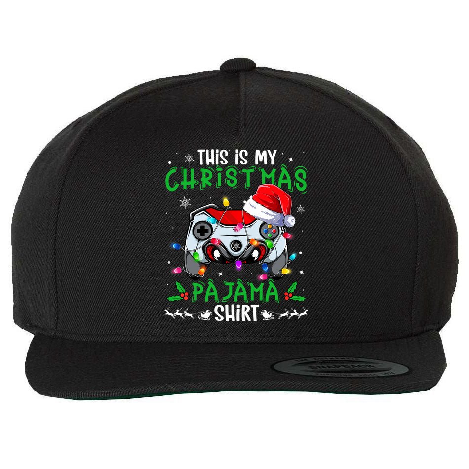 This Is My Christmas Pajama Video Game Gamer Boy Teens Wool Snapback Cap