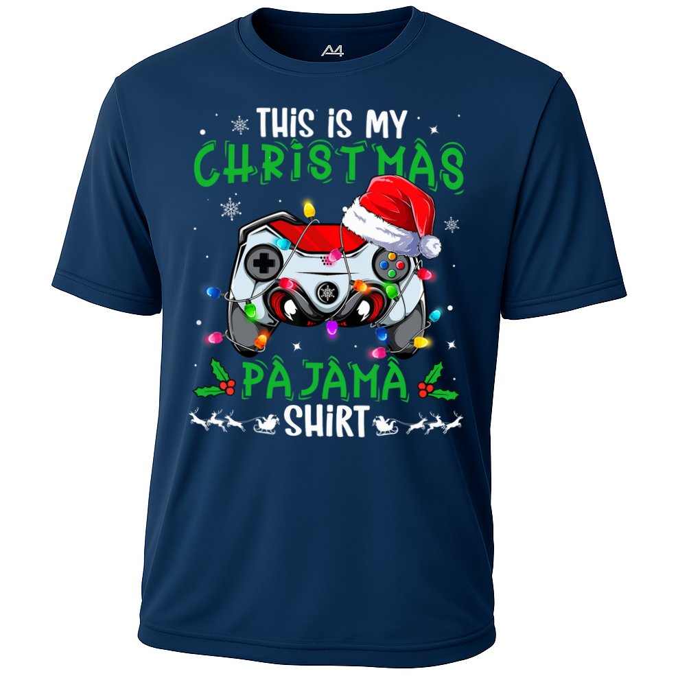 This Is My Christmas Pajama Video Game Gamer Boy Teens Cooling Performance Crew T-Shirt