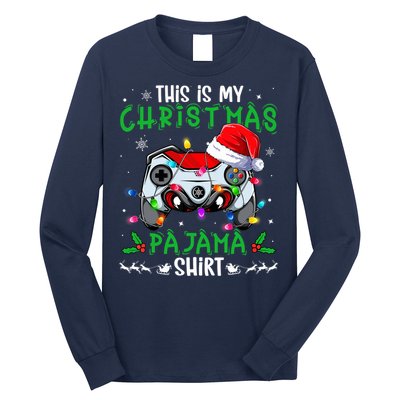 This Is My Christmas Pajama Video Game Gamer Boy Teens Long Sleeve Shirt