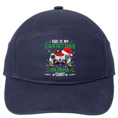 This Is My Christmas Pajama Video Game Gamer Boy Teens 7-Panel Snapback Hat