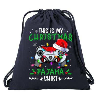 This Is My Christmas Pajama Video Game Gamer Boy Teens Drawstring Bag