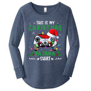 This Is My Christmas Pajama Video Game Gamer Boy Teens Women's Perfect Tri Tunic Long Sleeve Shirt