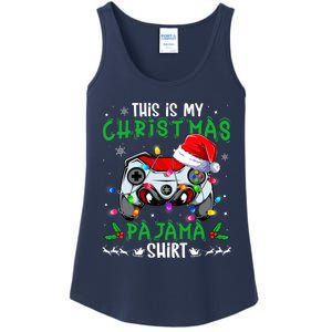 This Is My Christmas Pajama Video Game Gamer Boy Teens Ladies Essential Tank