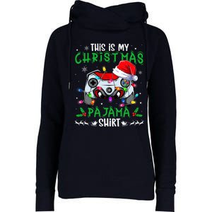 This Is My Christmas Pajama Video Game Gamer Boy Teens Womens Funnel Neck Pullover Hood