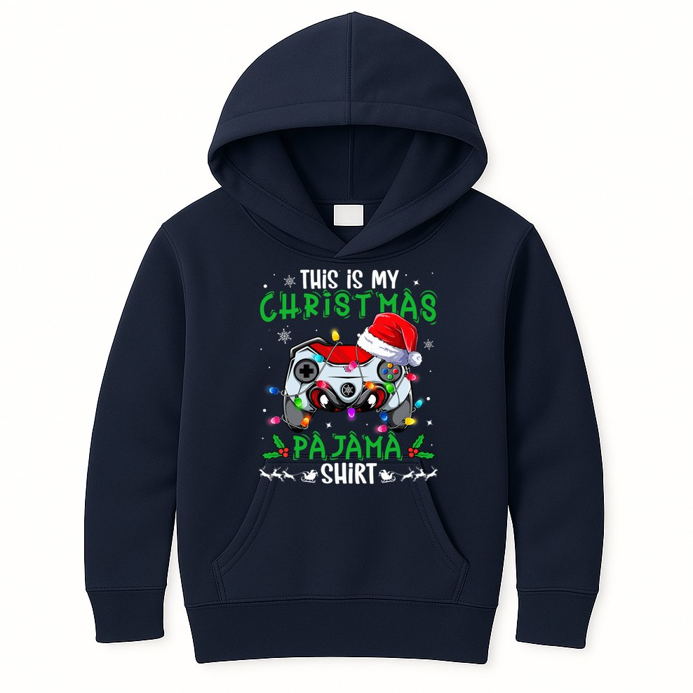 This Is My Christmas Pajama Video Game Gamer Boy Teens Kids Hoodie