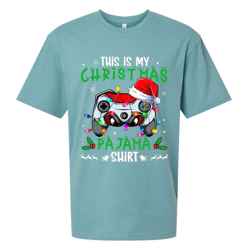 This Is My Christmas Pajama Video Game Gamer Boy Teens Sueded Cloud Jersey T-Shirt