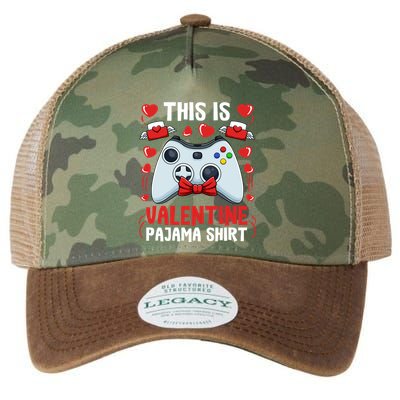 This Is My Valentine Pajama Great Gift Videogame Controller Gamer Meaningful Gif Legacy Tie Dye Trucker Hat