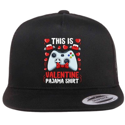 This Is My Valentine Pajama Great Gift Videogame Controller Gamer Meaningful Gif Flatbill Hat