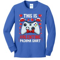 This Is My Valentine Pajama Great Gift Videogame Controller Gamer Meaningful Gif Kids Long Sleeve Shirt