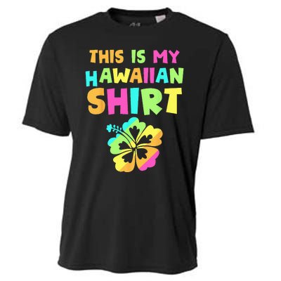 This Is My Hawaiian Tropical Luau Costume Party Hawaii Cooling Performance Crew T-Shirt