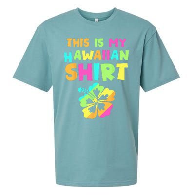 This Is My Hawaiian Tropical Luau Costume Party Hawaii Sueded Cloud Jersey T-Shirt