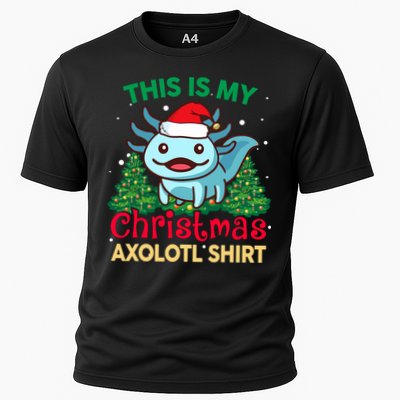 This Is My Christmas Axolotl Pajamas Pjs Cooling Performance Crew T-Shirt