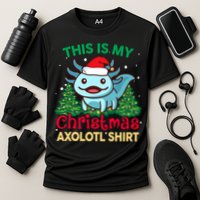 This Is My Christmas Axolotl Pajamas Pjs Cooling Performance Crew T-Shirt