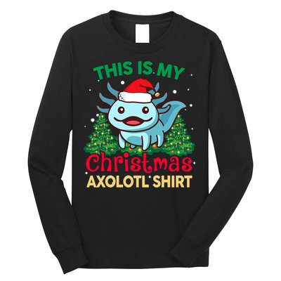 This Is My Christmas Axolotl Pajamas Pjs Long Sleeve Shirt