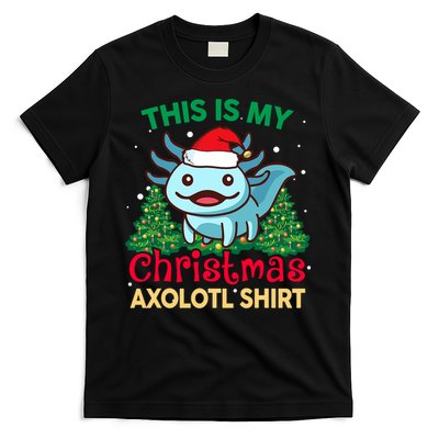 This Is My Christmas Axolotl Pajamas Pjs T-Shirt